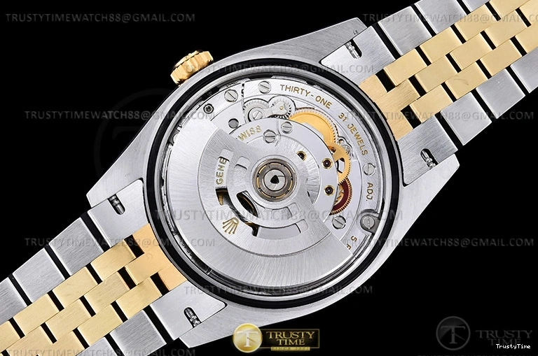0406 RDJ0450A – DJ 36mm Jub Flt 904L YG SS P-Gold Stk VSF VS Comfortable 764